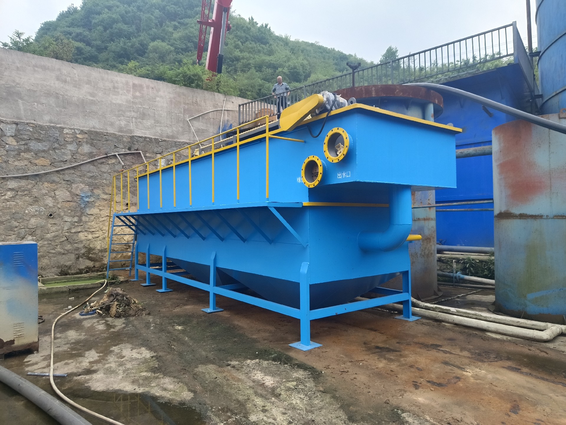 氣浮機，高效氣浮機，溶氣氣浮機，氣浮機安裝現(xiàn)場
